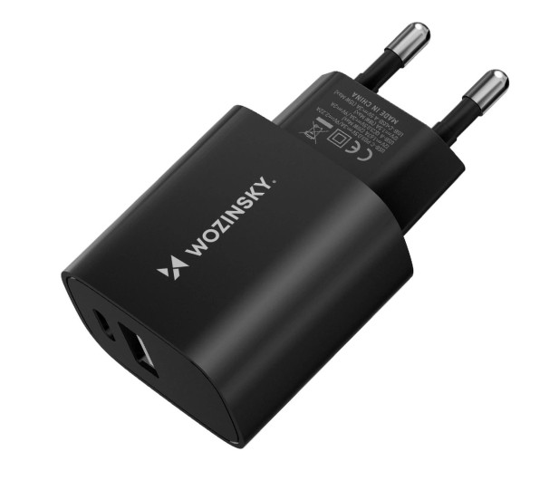 Wozinsky Ładowarka sieciowa USB-A USB-C 20W czarna WGWCB - 1487883 - zdjęcie